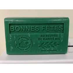 Savon au beurre de karité bio125g Bonnes Fêtes Marron chaud